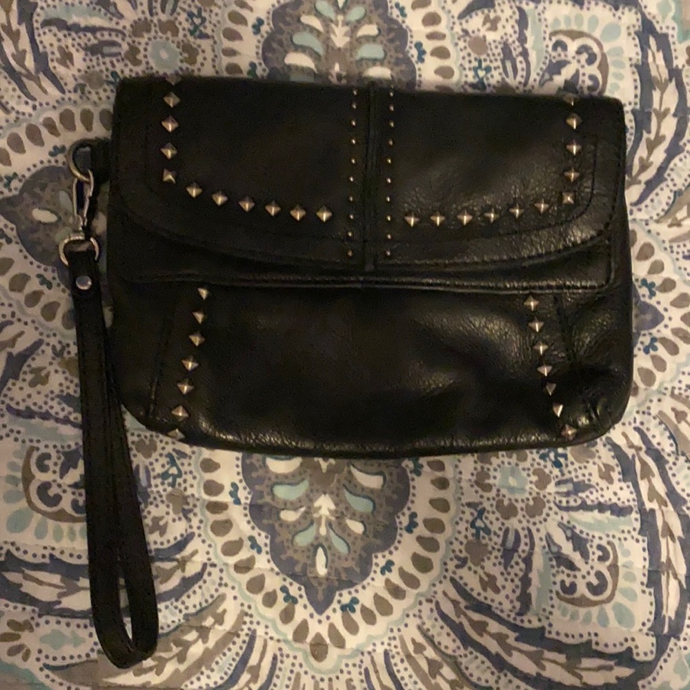 B. Makowsky leather clutch